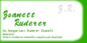 zsanett ruderer business card